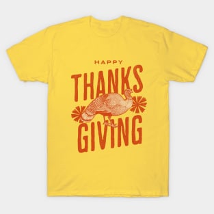 Thanksgiving Turkey Vintage Grunge Texture Design T-Shirt